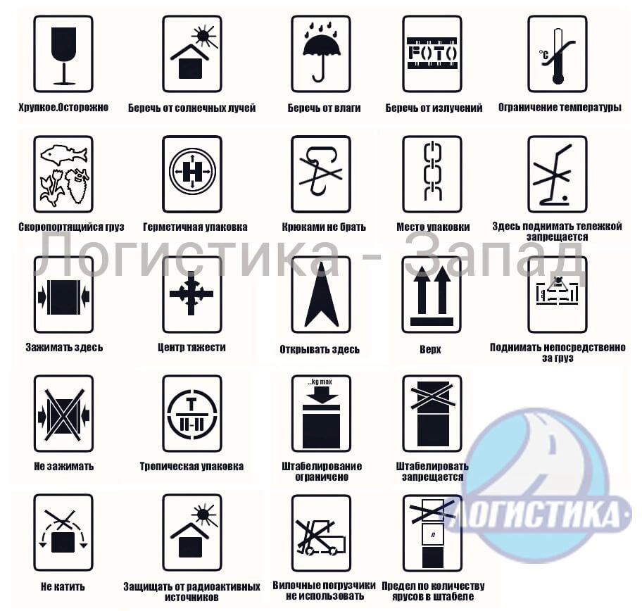 Маркировка грузов - манипуляционные знаки - ЛОГИСТИКА ЗАПАД Маркировка грузов - манипуляционные знаки - ЛОГИСТИКА ЗАПАД